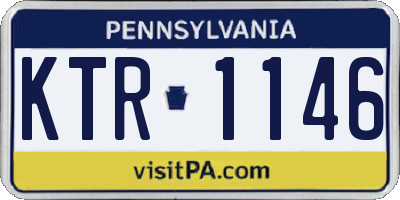 PA license plate KTR1146