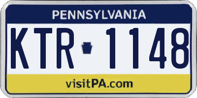 PA license plate KTR1148