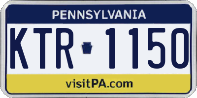 PA license plate KTR1150