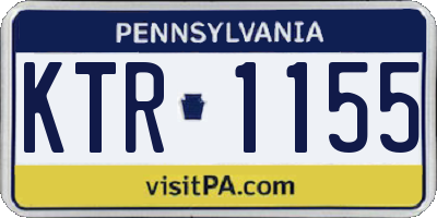 PA license plate KTR1155