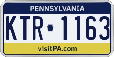 PA license plate KTR1163