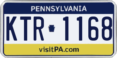 PA license plate KTR1168