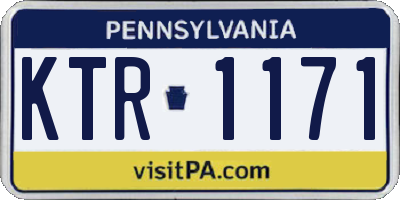 PA license plate KTR1171