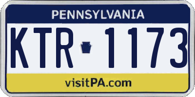 PA license plate KTR1173