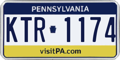 PA license plate KTR1174