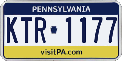 PA license plate KTR1177