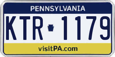 PA license plate KTR1179