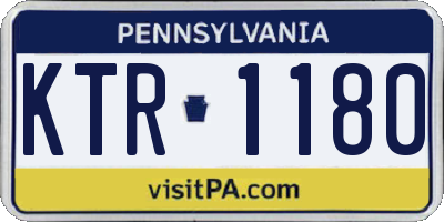 PA license plate KTR1180