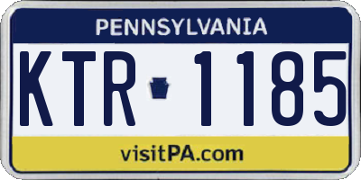 PA license plate KTR1185
