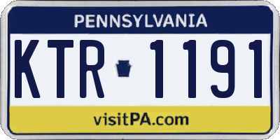 PA license plate KTR1191