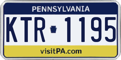 PA license plate KTR1195