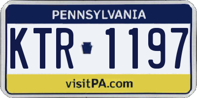 PA license plate KTR1197