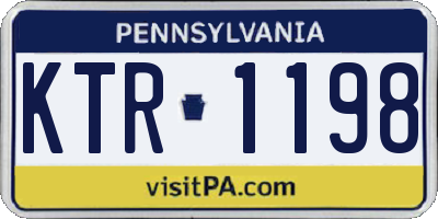 PA license plate KTR1198