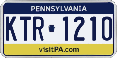 PA license plate KTR1210
