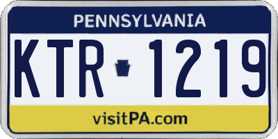 PA license plate KTR1219
