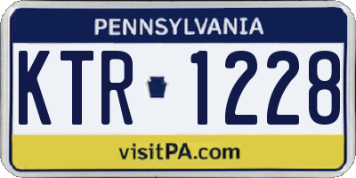 PA license plate KTR1228