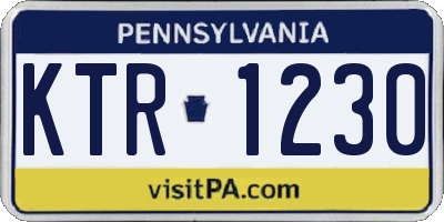PA license plate KTR1230