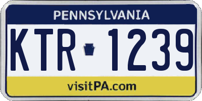 PA license plate KTR1239