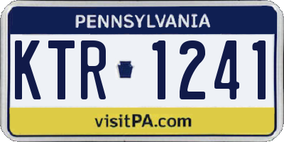 PA license plate KTR1241