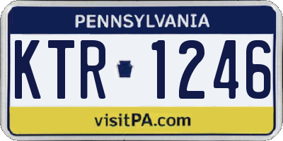 PA license plate KTR1246