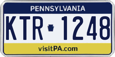 PA license plate KTR1248