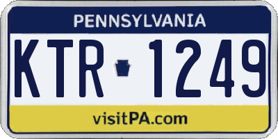 PA license plate KTR1249