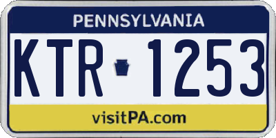 PA license plate KTR1253