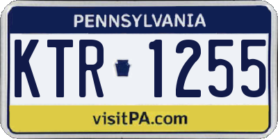 PA license plate KTR1255
