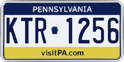 PA license plate KTR1256