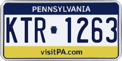 PA license plate KTR1263