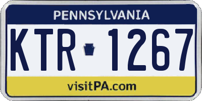 PA license plate KTR1267