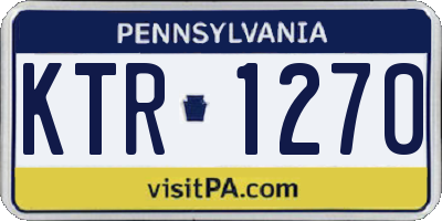 PA license plate KTR1270