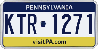 PA license plate KTR1271
