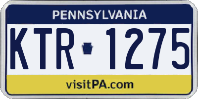 PA license plate KTR1275
