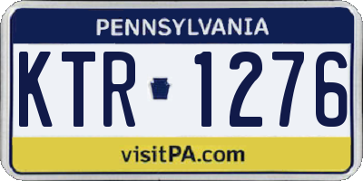 PA license plate KTR1276
