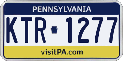 PA license plate KTR1277