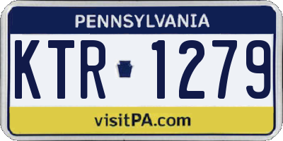 PA license plate KTR1279