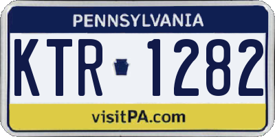 PA license plate KTR1282