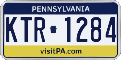 PA license plate KTR1284