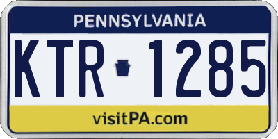 PA license plate KTR1285
