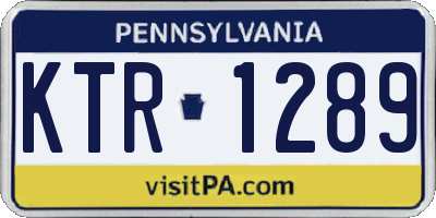 PA license plate KTR1289