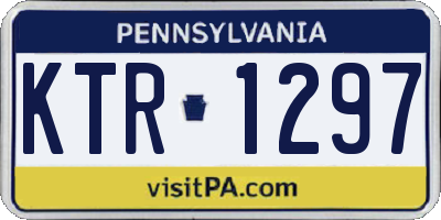 PA license plate KTR1297