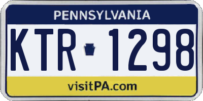 PA license plate KTR1298