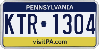 PA license plate KTR1304