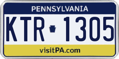 PA license plate KTR1305