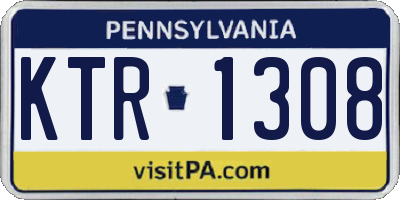 PA license plate KTR1308