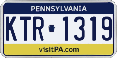 PA license plate KTR1319