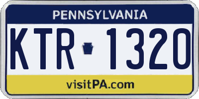 PA license plate KTR1320