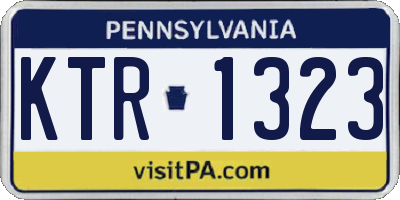 PA license plate KTR1323