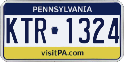 PA license plate KTR1324